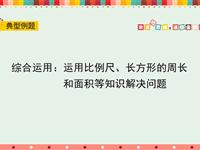 综合运用：运用比例尺、长方形的周长和面积等知识解决问题