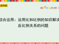 综合运用：运用比和比例的知识解决反比例关系的问题